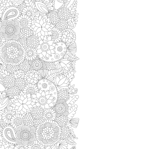 Doodle pattern black and white