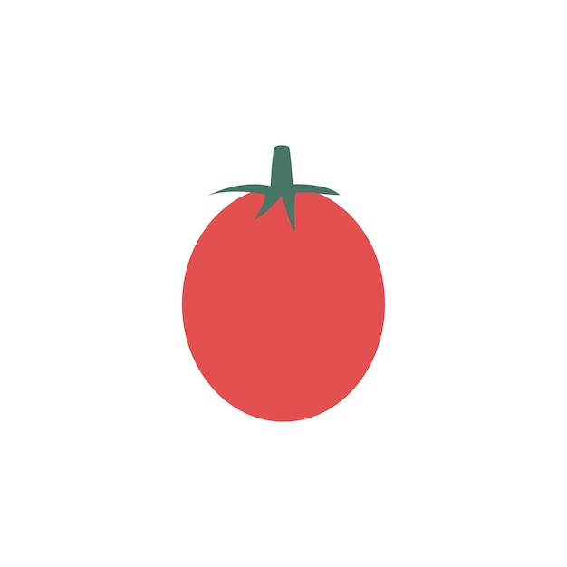 Doodle red tomato Vector clipart