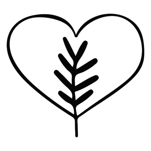 Doodle schets hart met de hand getekend liefdeshart geïsoleerd op witte achtergrond Vector illustratie voor elk ontwerp