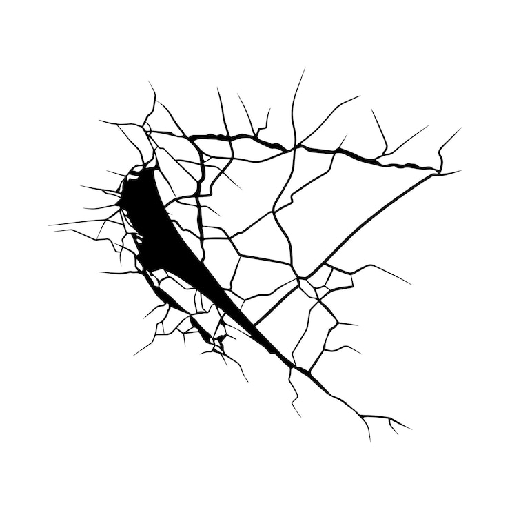 Vector doodle scheur muur scheur illustratie