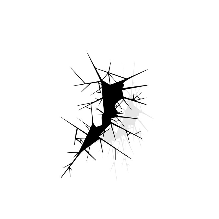 Vector doodle scheur muur scheur illustratie