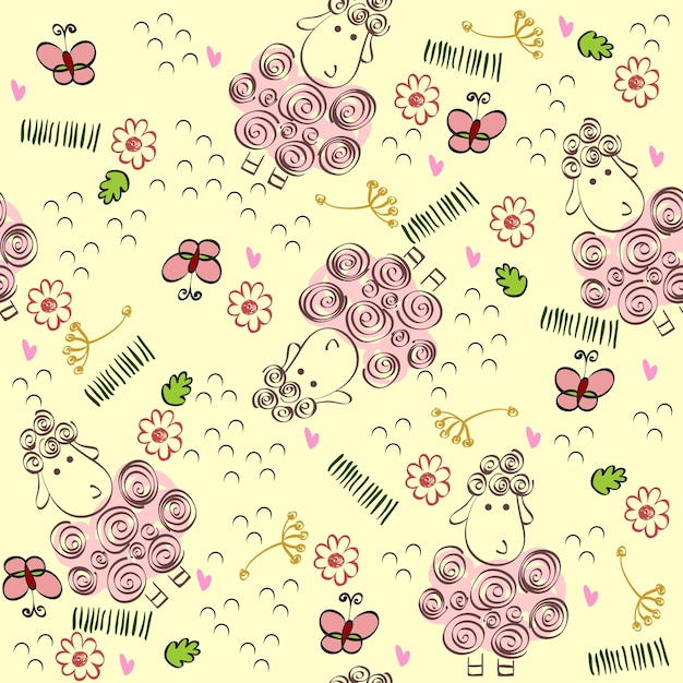 Doodle seamless pattern