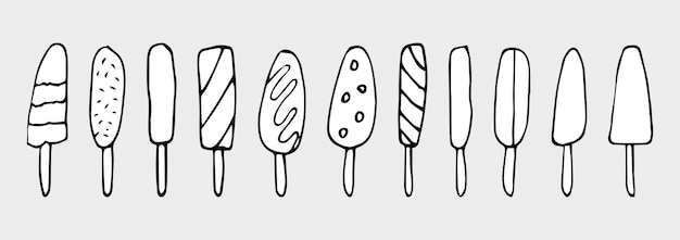 Doodle set di gelato