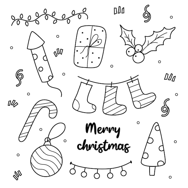 Doodle set kerstelementen cadeaukraker kerstspeelgoed nieuwjaarssokken