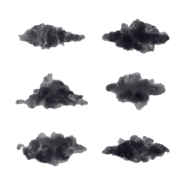 Вектор Набор облаков, векторная иллюстрация.