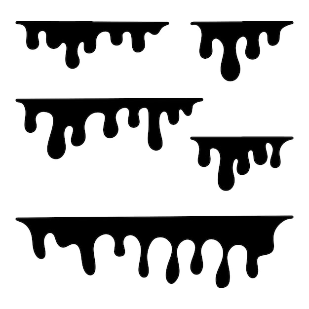 Doodle sketch style of hand drawn dripping liquid vector illustration