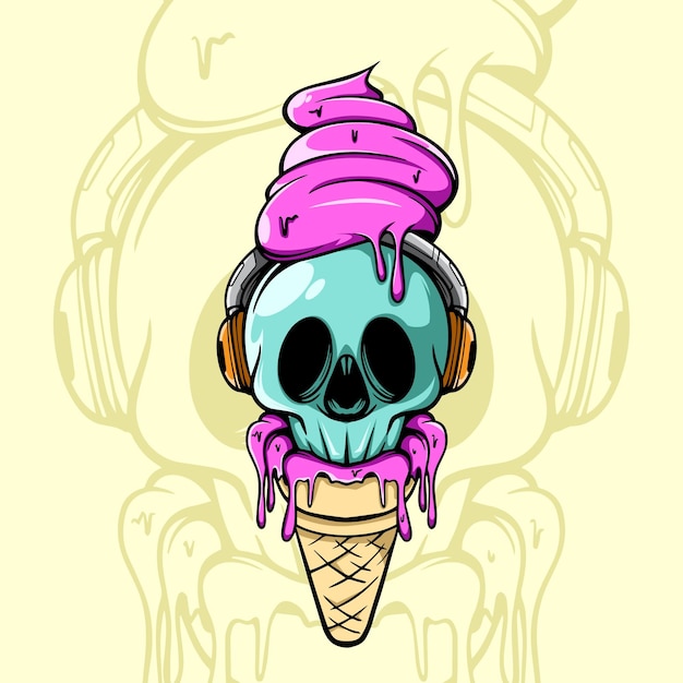 DOODLE SKULL HOOFD IJS