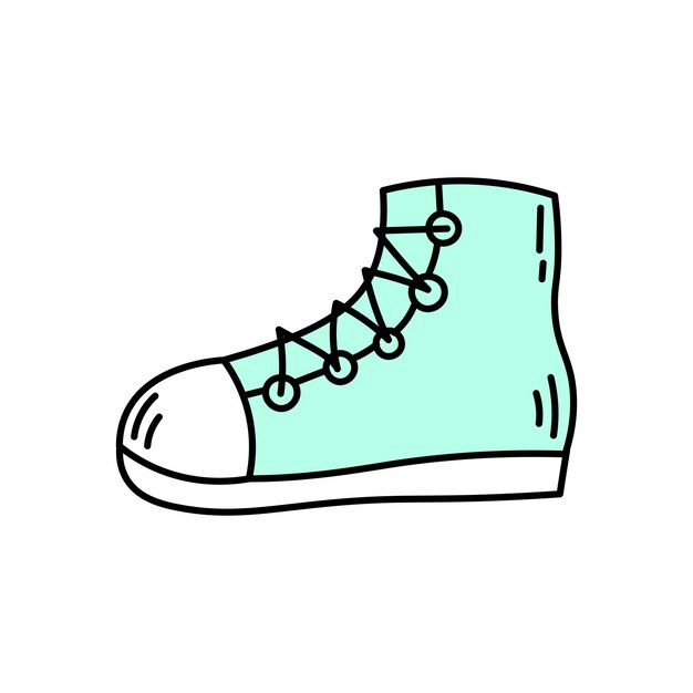 Doodle sneaker vector illustration