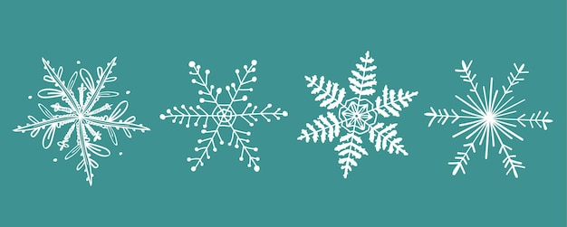 Doodle snowflakes