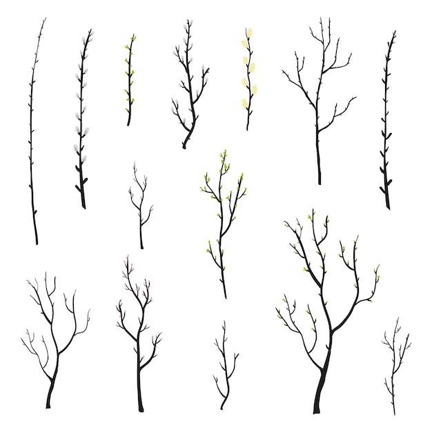 Doodle spring twigs set