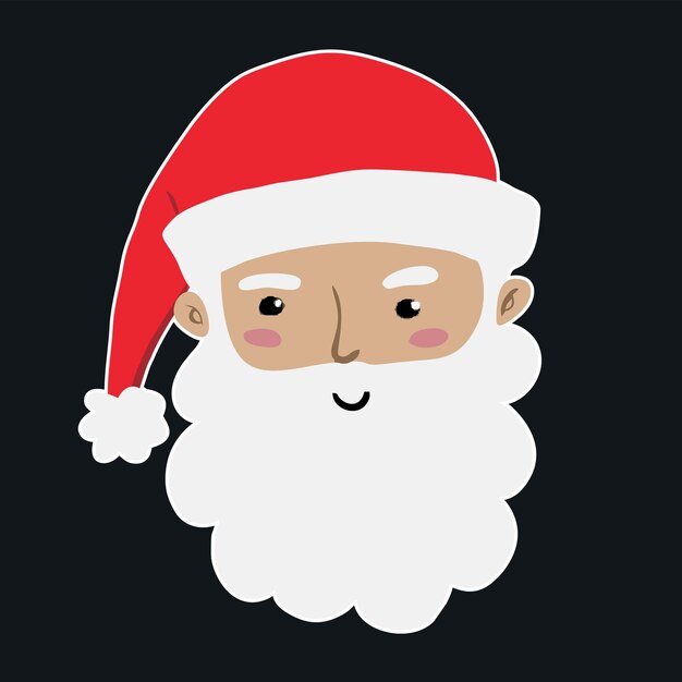 Doodle stacker Santa Claus in a hat. Vector illustration