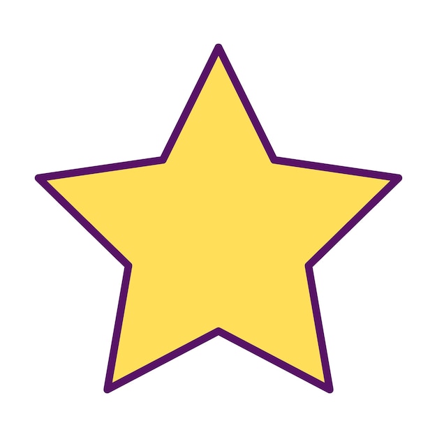 Vector doodle star on illustration on white background