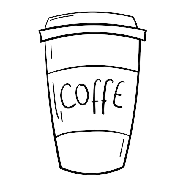 Doodle sticker coffee to go