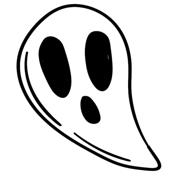 ハロウィーンの落書きステッカーかわいいゴースト