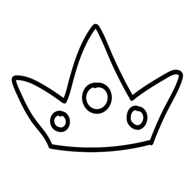 Vector doodle sticker holiday crown for birthday boy