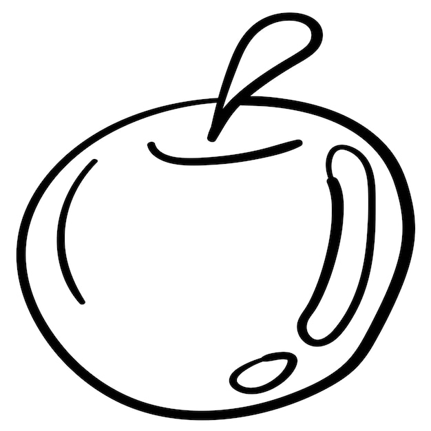 Doodle sticker met krokante appel