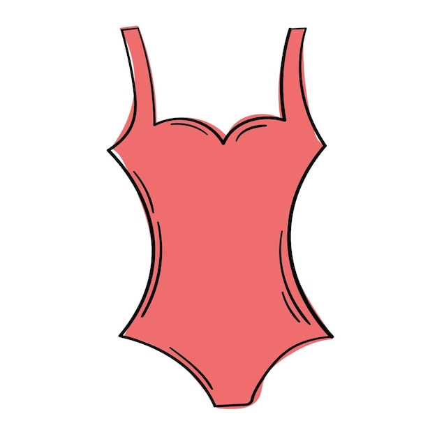 Doodle sticker summer women swimsuit