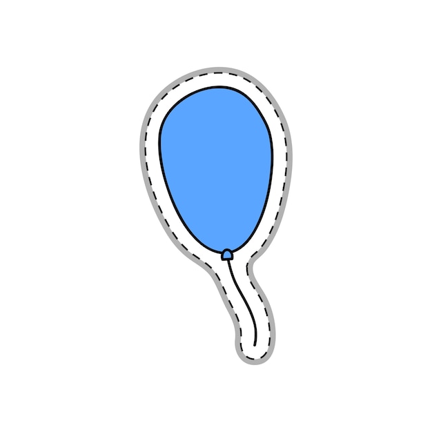 Doodle sticker with balloon