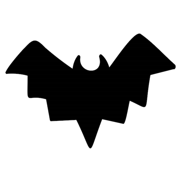 Vector doodle sticker with cute bat