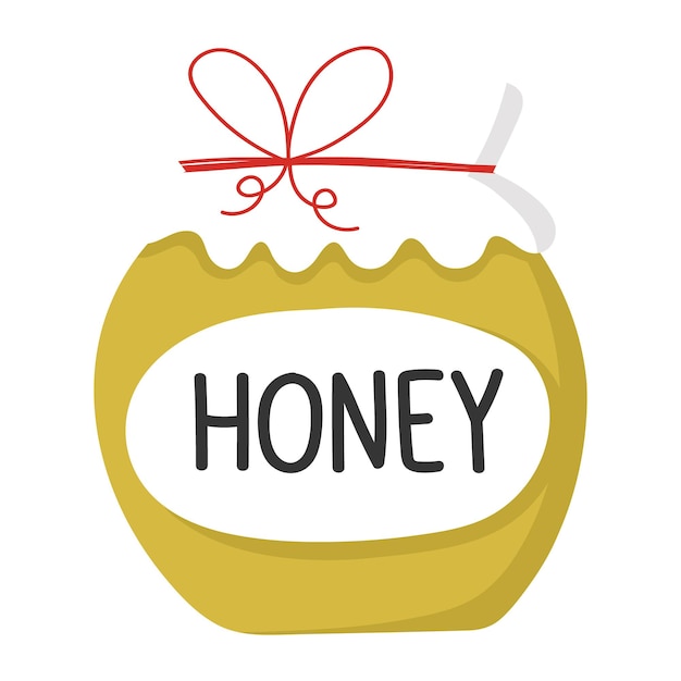 Doodle stickerpotje honing vastgebonden met een lint