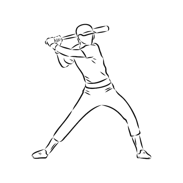 Vector doodle-stijl honkbal en handschoen in vectorformaat