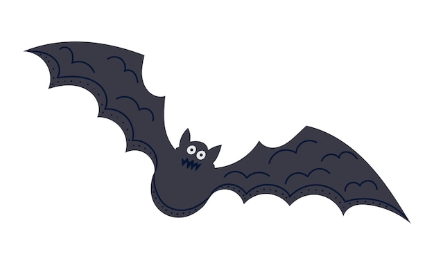 Vector doodle style bat isolated vector