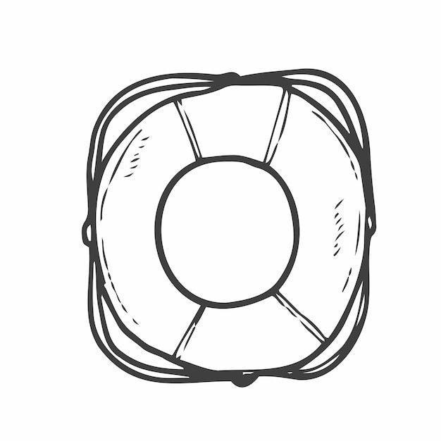 Doodle style life preserver in vector format