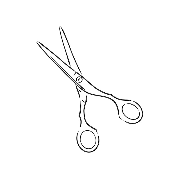 Doodle style scissors illustration. Scissors vector sketch illustration