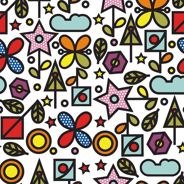 Doodle style seamless pattern 