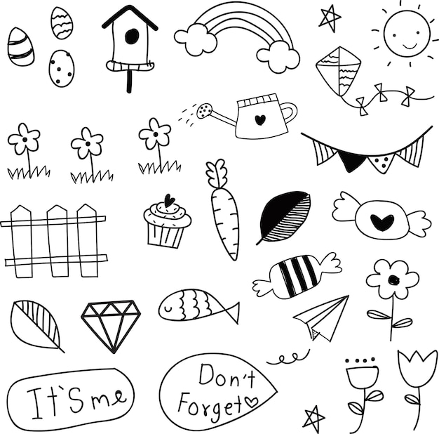 Doodle summer collection pattern