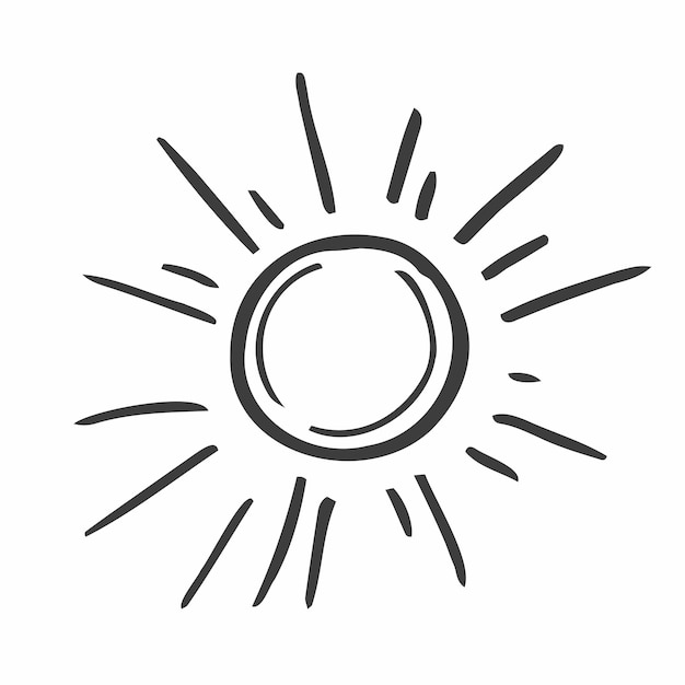 Doodle sun icon