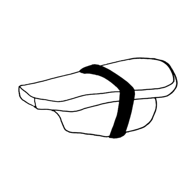 Doodle sushi zeevruchten clipart