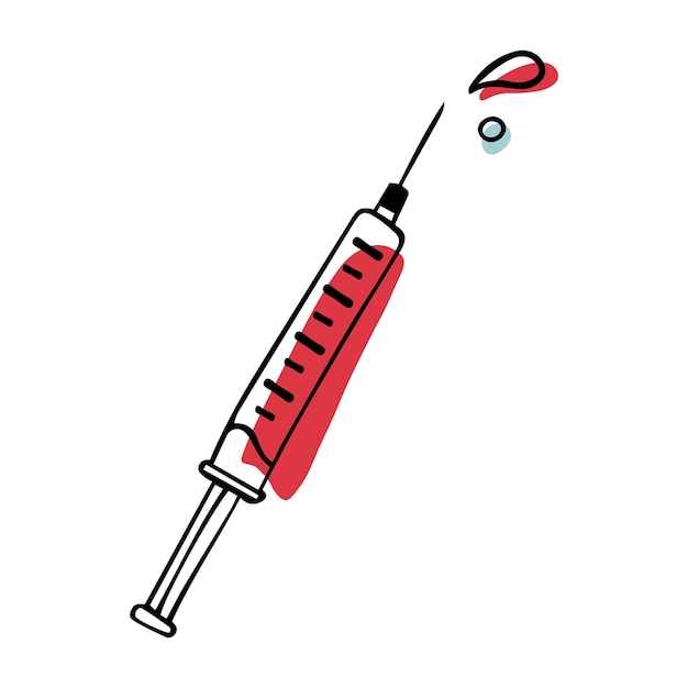 Doodle syringe AIDS Day Blood Donor Day Blood transfusion