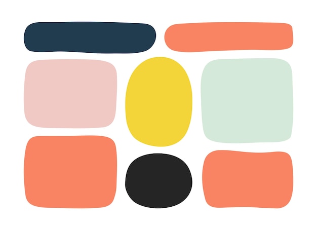 Doodle text box hand drawn bubble shapes and frames kids color text shape organic child free form
