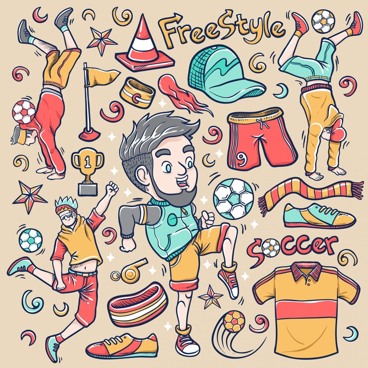 Doodle urban freestyle street soccer