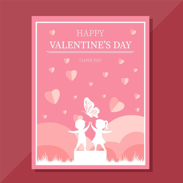Premium Vector Doodle valentine's day cards template