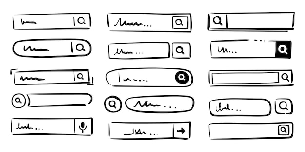 Doodle van vergroot zoekknop microfoon