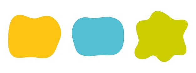 Doodle vector vormen frames voor sociale media Kleur abstracte tekstvak spraak bubbels blobs voor dialoog