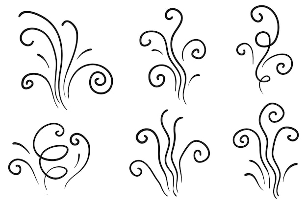 Vector doodle wind illustratie vector handgetekende stijl