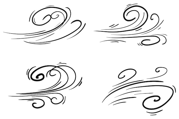 Doodle wind illustration vector handrawn style