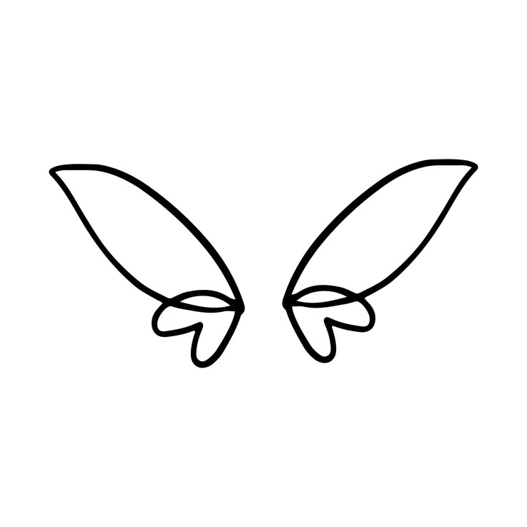 Vector doodle wings cartoon bird feather wings religious angel wings ink sketch black tattoo silhouette