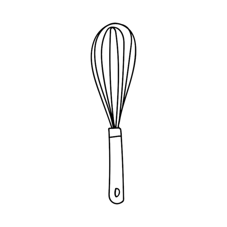 Vector doodle wire whisk icon in vector. hand drawn wire whisk icon in vector