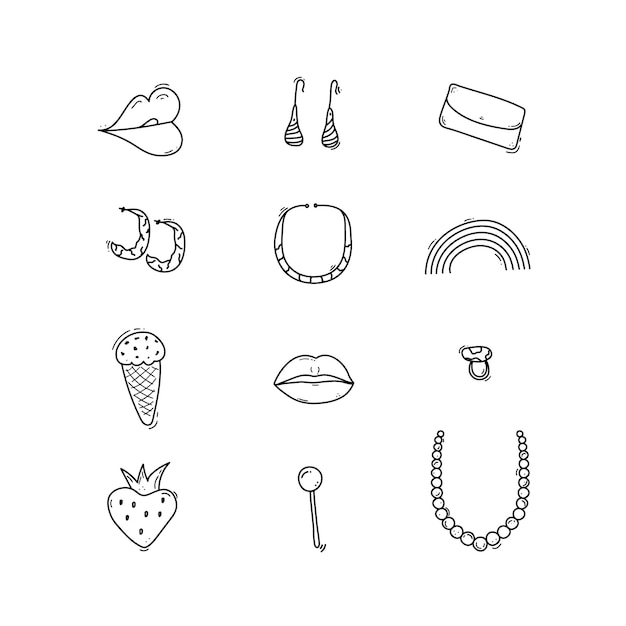 Korean Accessories PNG Picture Korean Accessories Hand Drawing Art Design  Korean Drawing Accessories Drawing Korean Sketch PNG Image For Free  Download