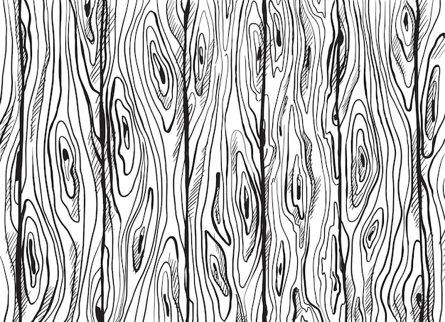 Vector doodle wooden texture