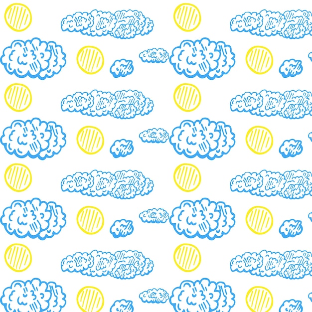 Doodles cute seamless pattern.