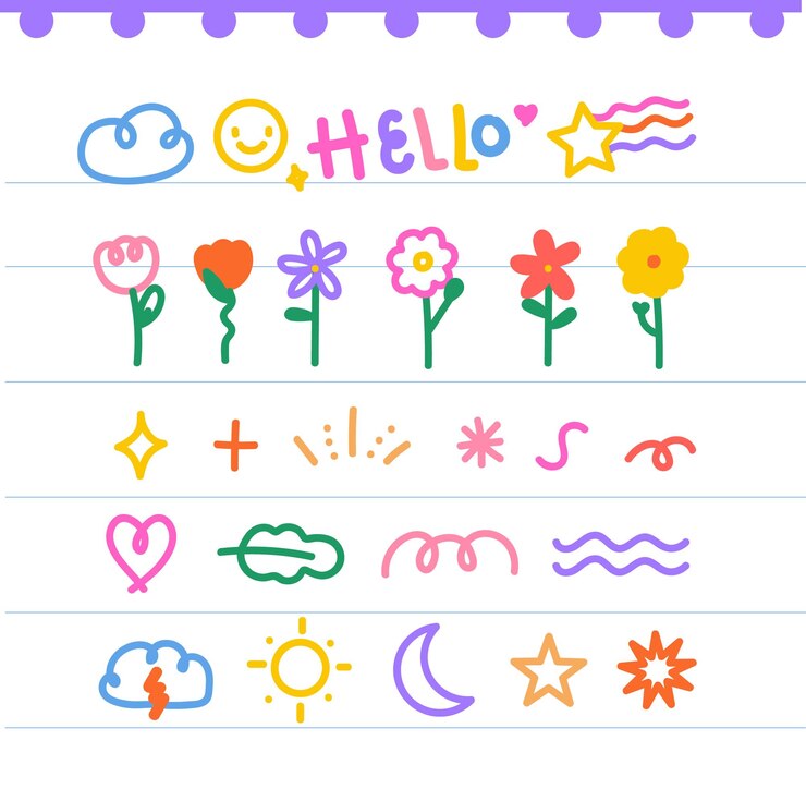 Vector 落書き要素の花