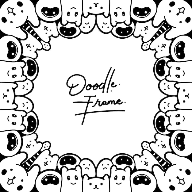 Doodles frame decoratie