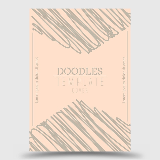 Doodles A new trend in the design of covers banners posters brochures magazines Creative idea of the catalog interior design and decor