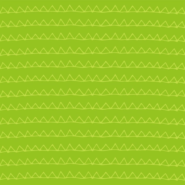 Doodles triangles green strokes on a green background