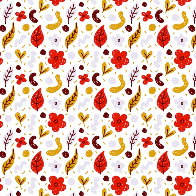 Doodling floral pattern